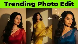 Trending Red Saree Ai Photo Editing | How to do Saree trend on Gemini | Gemini Saree Trend Promt