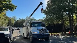 2018 г., международный, Cummins Diesel, сервисный грузовик с лицензией CDL, кран Tiger Crane на 1...