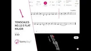 E flat Major Clarinet Scale (Sheet Music and Backing Tracks) 🎶