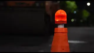How to Turn on Collapsible Traffic Cone Top Flashlight?