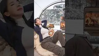 CAMPAMENTO DE NIEVE CON UNA TIENDA C&Aacute;LIDA