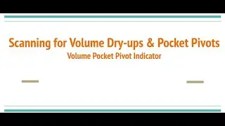 Volume Pocket Pivot & Volume Dry-Ups Screening (Pine Screener)