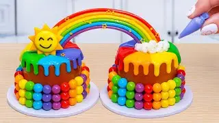 Mini Twin Fondant Rainbow Cake 🌈1000+ Satisfying Rainbow Chocolate Cake Recipes | Mini Bakery