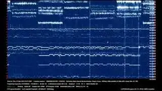 QRSS on 30m as recorded by GB0SNB