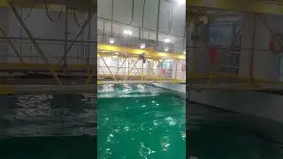 Line Wave Singularity in Specialist Robotics Wave Tank #shorts #science #waves