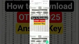 How to download OTET 2025 Answer Key/How to check otet 2025 Answer Key