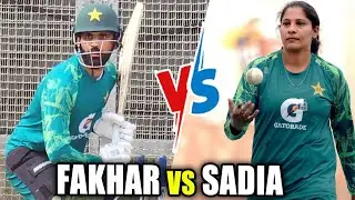 Fakhar Zaman batting against Sadia Iqbal T20 No1 bowler