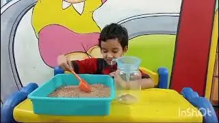 filling with sand#activity#sand
