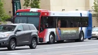 UTA BUS GILLIG BRT BUS 10034 ON ROUTE 3 IN SALT LAKE CITY UTAH RESEARCH PARK