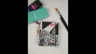 Scrap Ideas : Mini midori, tela y hojas con acuarela