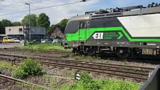 ELL Vectron 193734 passing through Emmerich with freight.