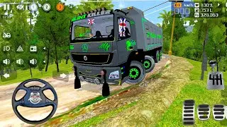 Tipper Truck Driving In Indian Offroad | Bharat Benz Truck Mod For Bus Simulator Indonesia | Bussid 