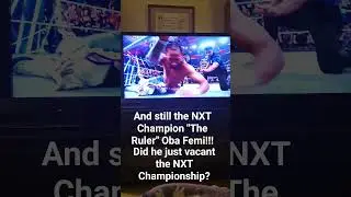 Oba Femi is the NXT Champion but did he just vacant the title