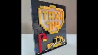 Lego 3D Taxi Stand with Instructions