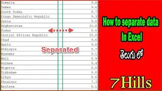 Separate Data In excel | Excel Tricks | Telugu