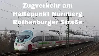 Zugverkehr am Haltepunkt N&uuml;rnberg Rothenburger Stra&szlig;e