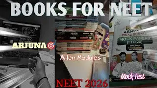 BOOKS I AM USING AS NEETASP 2026🤯📚||ARJUNA💗||ALLEN MODULES🙀#allen#pw#neet2026