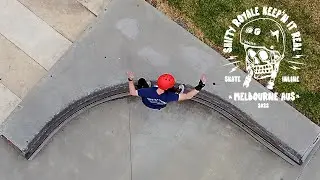 Drone footage - Inline skating with a Sunday Chill Vibe - Rollerblading captured from above.
