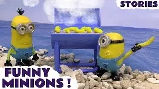 Minions Funny Pranks Thomas & Friends Play Doh Stop Motion Surprise Eggs and Toy Trains Juguetes