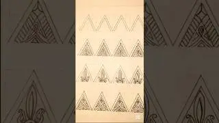 Easy Triangle Pattern Art | Simple Fashion Design Motif Drawing