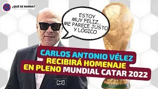 CARLOS ANTONIO V&Eacute;LEZ recibe homenaje en MUNDIAL QATAR 2022 por cubrir + de 8 MUNDIALES (FIFA - AIPS)