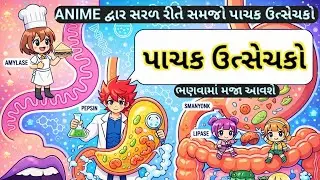 Human digestive system in gujarati /પાચન પ્રક્રિયા | Digestive Enzymes Explained in Anime Gujarati