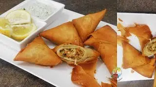 CRUNCHY CHICKEN SAMBUSA WITH HOMEMADE MANDA/WRAP ( OIL BASED WRAP)