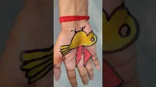 beautiful amazing 🤩 bird drawing on hand 👏 #shorts #trending #art