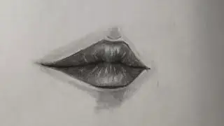Realistic lips Pencil Sketch | Shading Practice