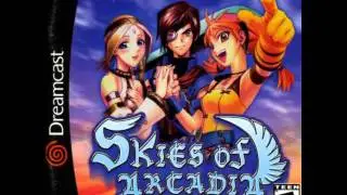 Skies of Arcadia disc in a CD player