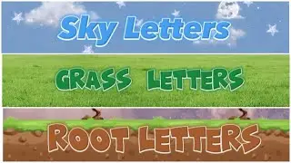 Sky letters | Grass letters | Root letters | Small Alphabets