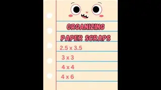 Organizing paper scraps, cutting into various sizes. #scrapbooking paper #organization hacks