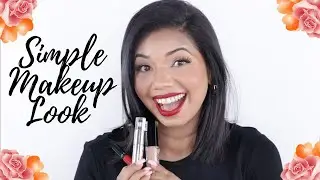 Simple Makeup Look! #simplemakeup #redlipstick #freshmakeup
