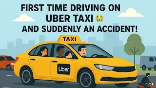 FIRST TIME DRIVING ON UBER TAXI AND SUDDENLY AN ACCIDENT!#viral #viralvideo #accidentnews 
