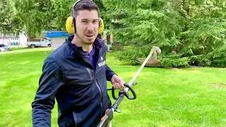 Electric vs Gas Powered Lawn Equipment Decibel Sound Test pt. 1 Trimmers