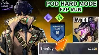 TOP 500 WR 42 BILLION+ F2P POD HARD MODE SCORE WITH WIND AND DARK TEAM SETUP 