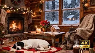 Christmas Cozy Jazz Music 🎄 Fireplace Ambience for Studying