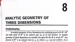 Analytic Geometry of three dimensions#Calculus#chapter no. #Exercise 8.1