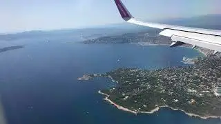 Beautiful approach and landing at Nice airport