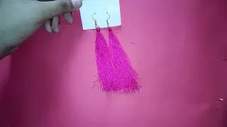 How to make silk thread Tassel earrings