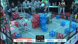 2015 VRC Tech Q119 - 5347B 4305A vs 5805A 6953C - 37 to 12 - VEX Worlds 2015 - Technology Division
