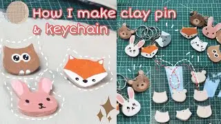[DIY] How I make clay pins with air dry clay - membuat pin dari clay by riani kelana #shorts