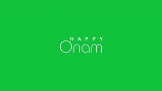 Happy Onam Typography Animation | Festival Text Effect | Green Screen