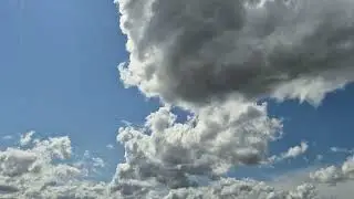 Footage. Beautiful clouds float across the sky. Video with clouds. Clouds. 4K video screensaver.