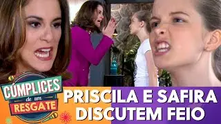 Safira tira Priscila a força da casa da Regina e discutem feio | Cúmplices De Um Resgate