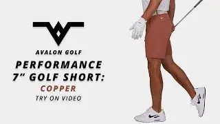 Avalon Performance 7 Inch Golf Shorts: Copper