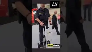 Segway Hoverboard Police riding TRIGOSCOOT at the IAA-Mobility
