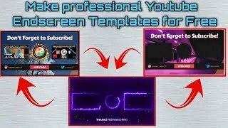 How to make endscreen template for YouTube | Free Youtube Endscreen Templates | RCE YT |