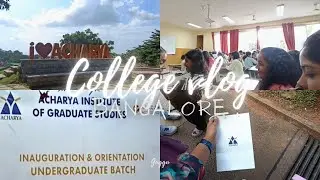 First day at college📖🪼☁Acharya Institute📚🖊#acharyainstituteofgraduatestudies