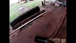 Red Oak Board and Batten Lumber  with Wood Mizer LT35 HD Portable Bandsaw mil